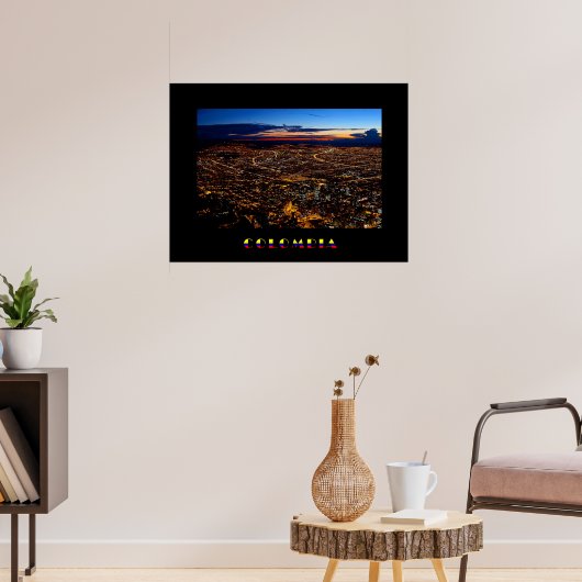 Bogotá Nacht Panorama Poster (Woonkamer 3)