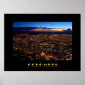 Bogotá Nacht Panorama Poster (Voorkant)