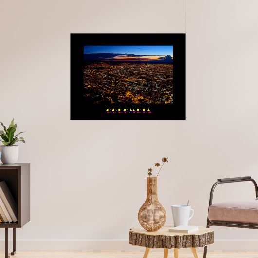 Bogotá Night Panorama Poster (Woonkamer 3)