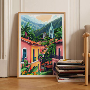 Bogota Print Colombia Illustratie Bogota Reis