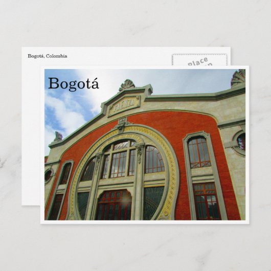 bogotá ronde briefkaart (Voorkant / Achterkant)