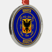 Bogotá Round Emblem Metalen Ornament (Rechts)
