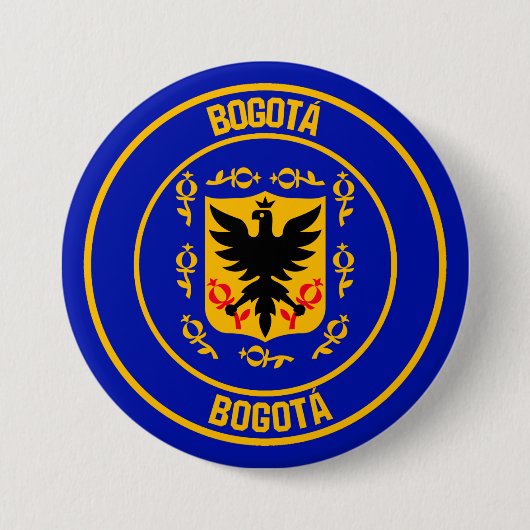 Bogotá Round Emblem Ronde Button 7,6 Cm (Voorkant)