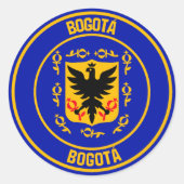 Bogotá Round Emblem Ronde Sticker (Voorkant)