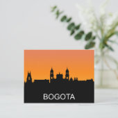 Bogota silhouette, zomerzonsondertoon briefkaart (Staand voorkant)