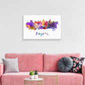 Bogota skyline in watercolor canvas afdruk (Insitu (Woonkamer))