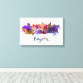 Bogota skyline in watercolor canvas afdruk (Insitu (Houten vloer))