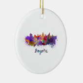 Bogota skyline in watercolor keramisch ornament (Rechts)