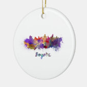 Bogota skyline in watercolor keramisch ornament (Links)