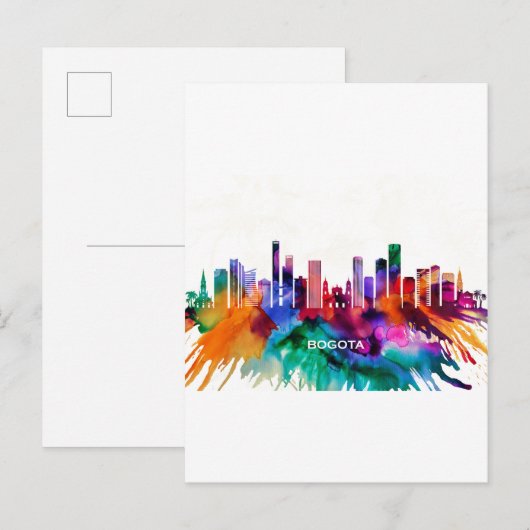 Bogota Skyline Uitnodiging Briefkaart (Voorkant / Achterkant)