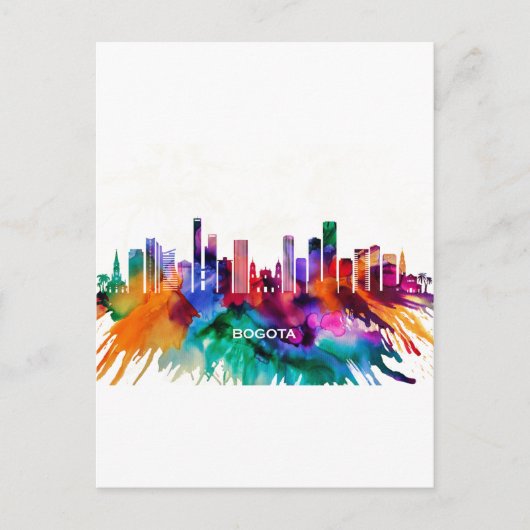 Bogota Skyline Uitnodiging Briefkaart (Voorkant)