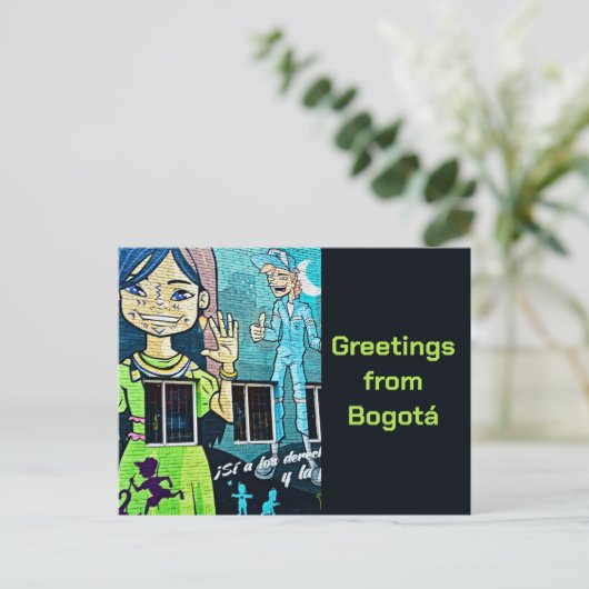 Bogotá Straatkunst  Briefkaart (Staand voorkant)