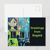 Bogotá Straatkunst  Briefkaart (Voorkant / Achterkant)