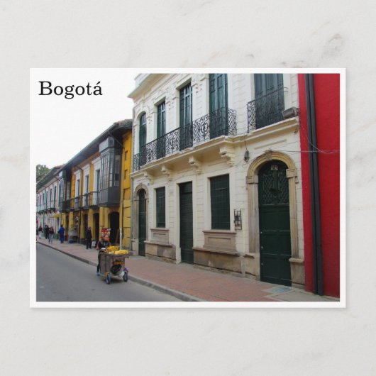 bogota straten briefkaart (Voorkant)