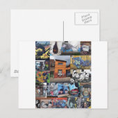 Bogota street art muurschildering montage briefkaart (Voorkant / Achterkant)