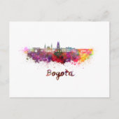 Bogota v2 skyline in waterverf briefkaart (Voorkant)