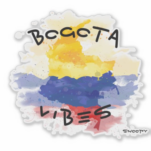 Bogota vibes Car sticker Colombia croquis (Voorkant)
