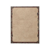 Bogundy Antiek Fancy Lijst Tan  Parchment Notitieblok (Linkerzijde)