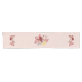 Bogundy Autumn Floral Table Runner Korte Tafelloper (Horizontaal)