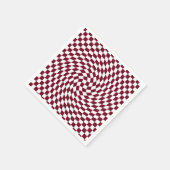 Bogundy Colour Wedding Collectie Checkered Servet (Hoek)