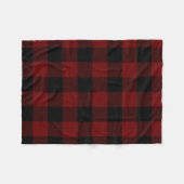 Bogundy en Black Buffalo Check Fleece Deken (Voorkant (Horizontaal))