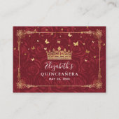 Bogundy en Gold Roos Elegant - Gegevens Informatiekaartje (Achterkant)