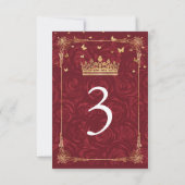 Bogundy- en gouden Roos-weddenschappen Kaart (Achterkant)