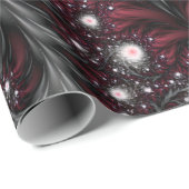 Bogundy en grijze fractals Mesmerizing Cool Trippy Cadeaupapier (Rol Hoek)