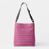 Bogundy en roze Snoep Stripes Crossbody Tas (Achterkant)