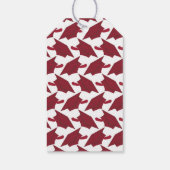 Bogundy en White Afstudeerder Congrats Cadeaulabel (Achterkant)