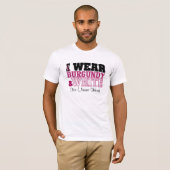 Bogundy en White Head Neck Cancer personaliseren T-shirt (Voorkant volledig)
