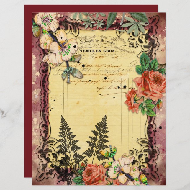  Bogundy Ephemera-Lijsten (Voorkant / Achterkant)