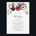 Bogundy Floral 80th Birthday Botanical Kaart<br><div class="desc">Creëer uw eigen budgetvriendelijke uitnodiging voor verjaardagsfeestdagen met onze sjabloon van het filmontwerp van de Bourgogne waterverf door op de knop 'Personaliseren' te klikken. Je kunt ook een andere speciale mijlpaal gebruiken in je leven die je van plan bent te vieren met vrienden,  familie en medewerkers</div>