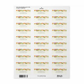 Bogundy Floral Botanical Waterverf Adres Etiket (Full Sheet)