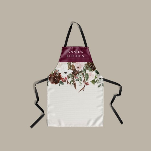 Bogundy floral elegant botanical schort