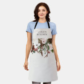 Bogundy floral elegant botanisch schort (Gedragen)