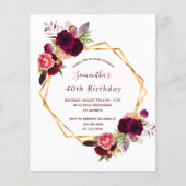 Bogundy floral gold geo white (Voorkant)