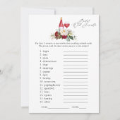 Bogundy Floral Wine Tasting Vrijgezellenfeest Kaart (Voorkant)