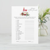 Bogundy Floral Wine Tasting Vrijgezellenfeest Kaart (Staand voorkant)