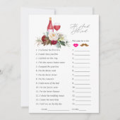 Bogundy Floral Wine Tasting Vrijgezellenfeest Kaart (Voorkant)