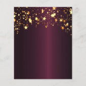 Bogundy Gold-uitnodiging voor verjaardagsfeest (Achterkant)