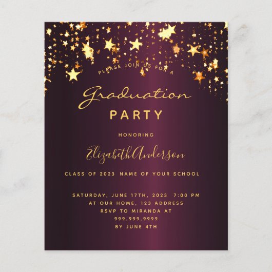 Bogundy gouden sterren 2023 (Voorkant)