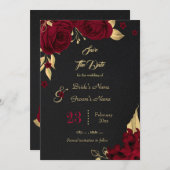bogundy & goudfloral black , met uitzondering van save the date (Voorkant / Achterkant)