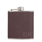 Bogundy Leather met Monogram Heupfles (Voorkant)