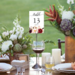 Bogundy Marsala Wedding Table Numbers Kaart<br><div class="desc">Help uw gasten gemakkelijk hun weg te vinden met deze mooie dubbele tafelnummerkaarten. Bewerk eenvoudig de nummers,  namen en datum! Dit ontwerp kenmerkt een prachtige marsala floral bouquet en elegante manuscriptdoopvont! Klik hier om meer te zien in ons collectie Rustic Burgundy Marsala: https://www.zazzle.com/collections/rustic_burgundy_marsala-119549341348963566?rf=238534829419020154</div>