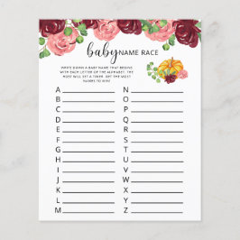 Bogundy pumpkin-Baby naam race-game