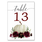 Bogundy Pumpkin Weduwingnummers Kaart (Achterkant)