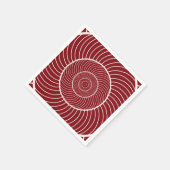 Bogundy red roomspiraal-slakkenfibonacci-sequentie servet (Hoek)