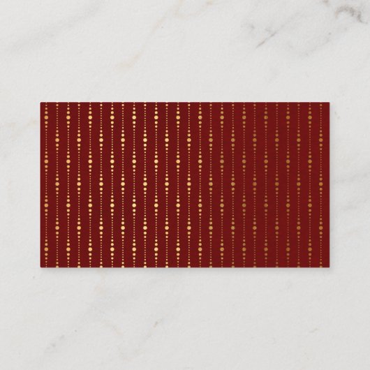 Bogundy Red WineFlower Gold Botanical Table Kaart Plaatskaartje (Achterkant)