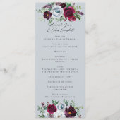 Bogundy Silver Grey Rozen Botanisch Programmakaart (Voorkant)